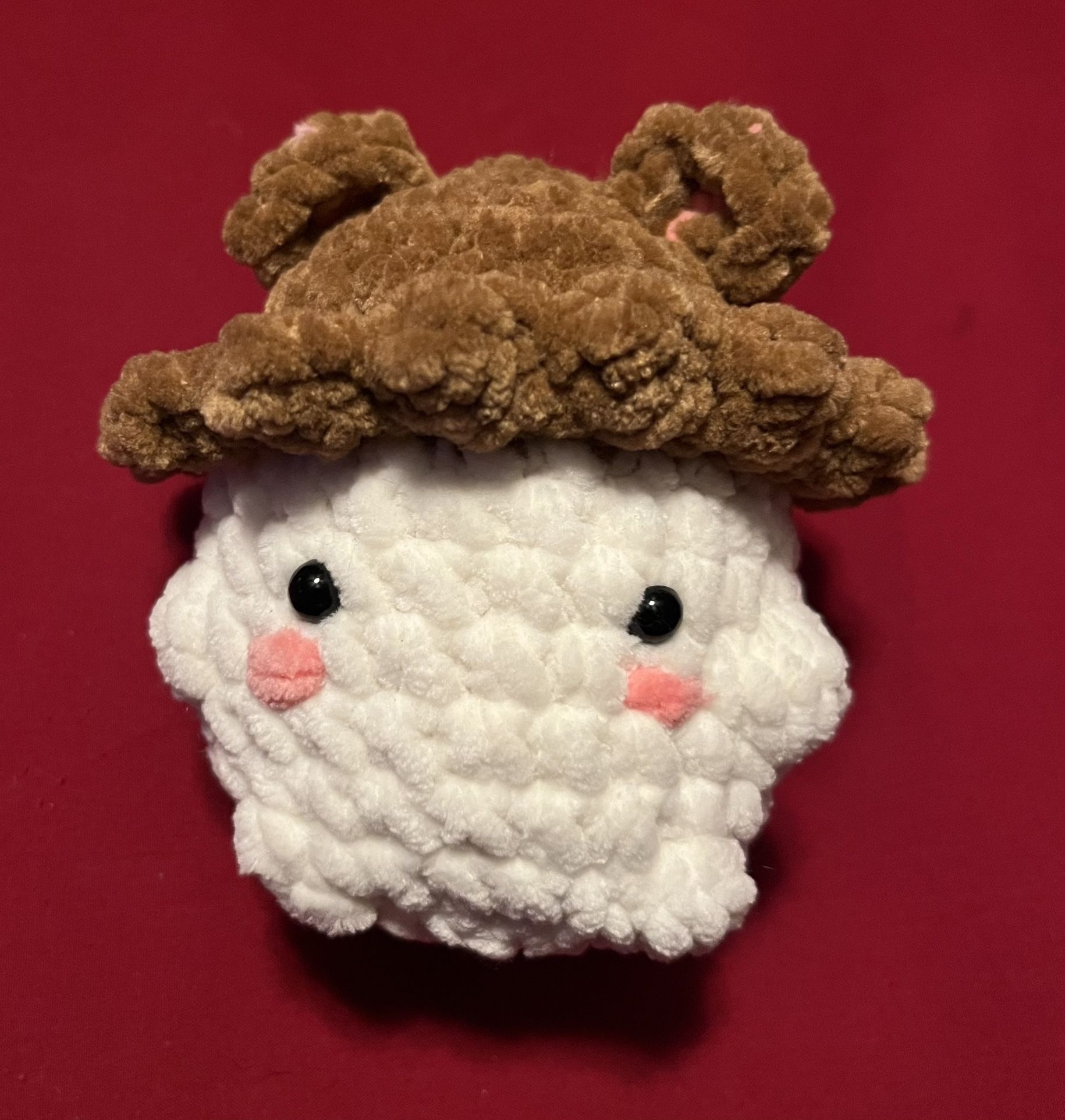 Crocheted Ghost Bear Plushy