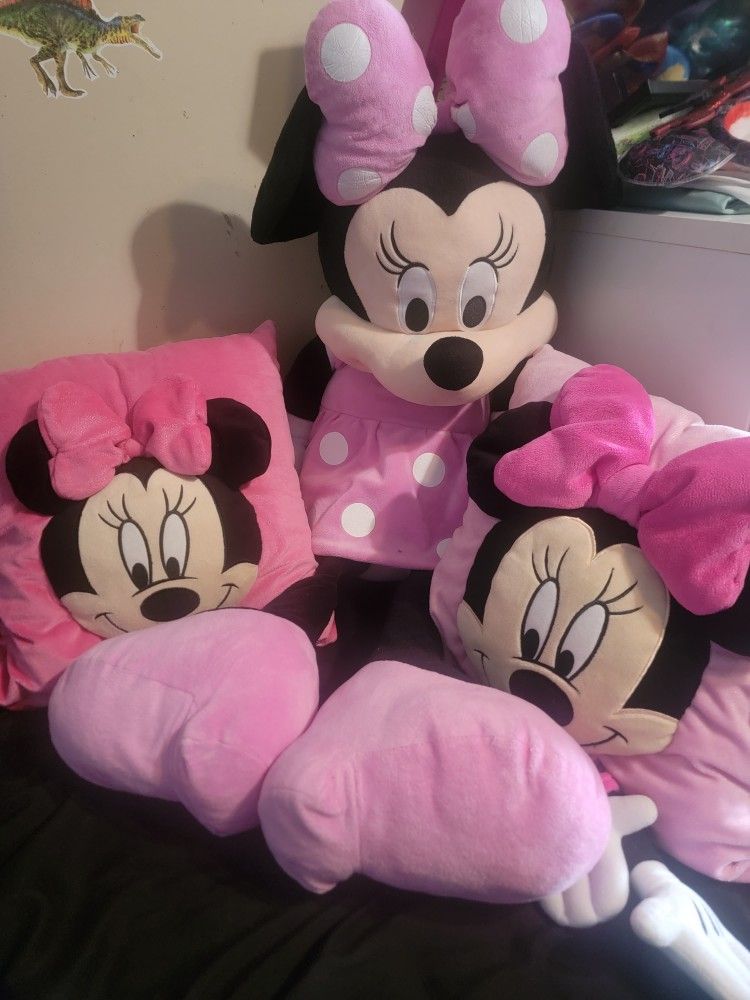 Disney Minnie Bundel Of Pillows And Big Plushie