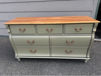 Newly Refinished Green Credenza
