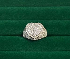 sparkling heart ring, size 12