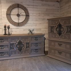 Refinished 2pc Bassett Furniture Dresser Set 