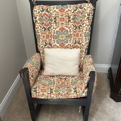 Rocking chair with custom made cushion