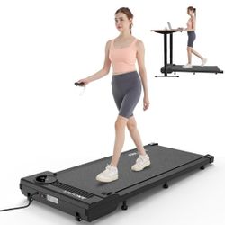 ANCHEER Walking Pad Treadmill, Under Desk Treadmill, 2.5HP Quiet Compact Treadmills for Home 300 lbs Weight Capacity, 2 in 1 Portable Jogging Running