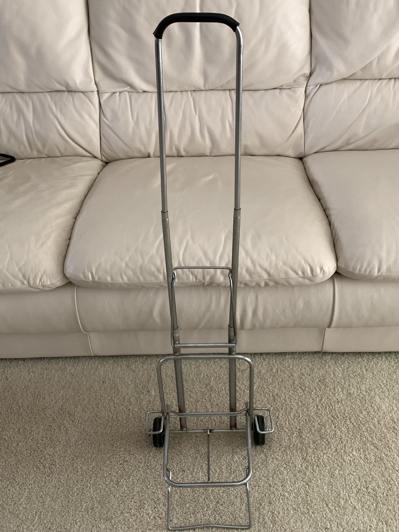 Luggage Carrier Suitcase Cart Travel Caddy with wheels, folds and compact With Bungee Cord