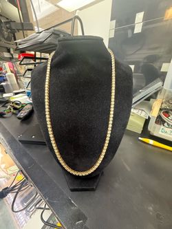 14k rose gold tennis chain