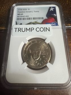 NGC MS65 Trump $1 Coin 1(contact info removed)