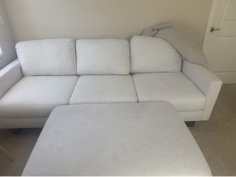 Living spaces sofa with ottoman