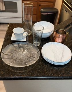 Mixed Kitchenware and Dishware Set