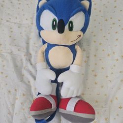 Sonic The Hedgehog Plush Backpack W/Zipper 18" 🔵