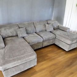 New! Super Comfy! Luxurious Soft Fabric Sofa Sectional! Durable Built! 
