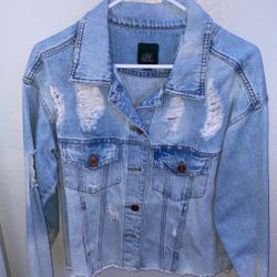 light washed jean jacket size medium 
