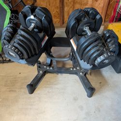 SFE Adjustable Dumbbells 90lbs Set With Stand