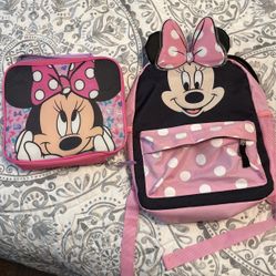 Minnie Mouse Backpack And Lunch Box 