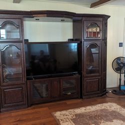 Solid Wood Entertainment Center 