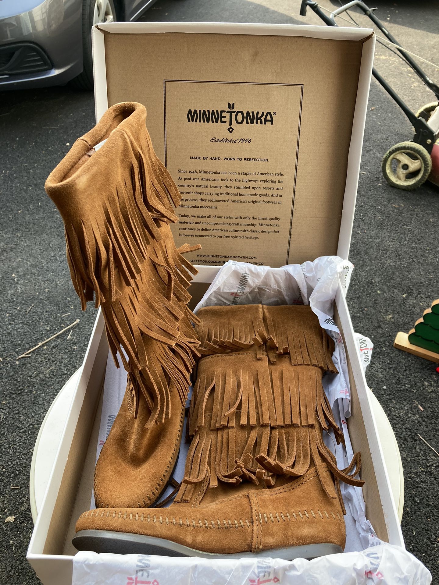 Minnetonka 3 Layer Fringe Boots