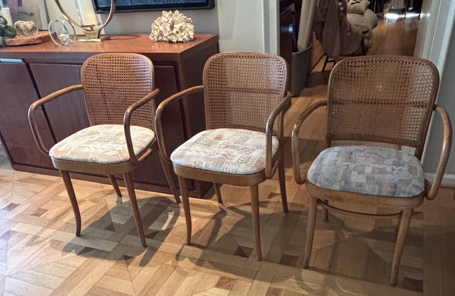 Set Of Seven Mid Century Stendig Thonet Bentwood Dining Chairs