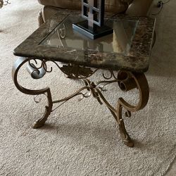 Glass End Table 