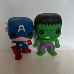 POP Captain America & Hulk Figures - No Box