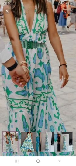 Green Floral Dress