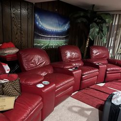 Red Leather Theater Seats