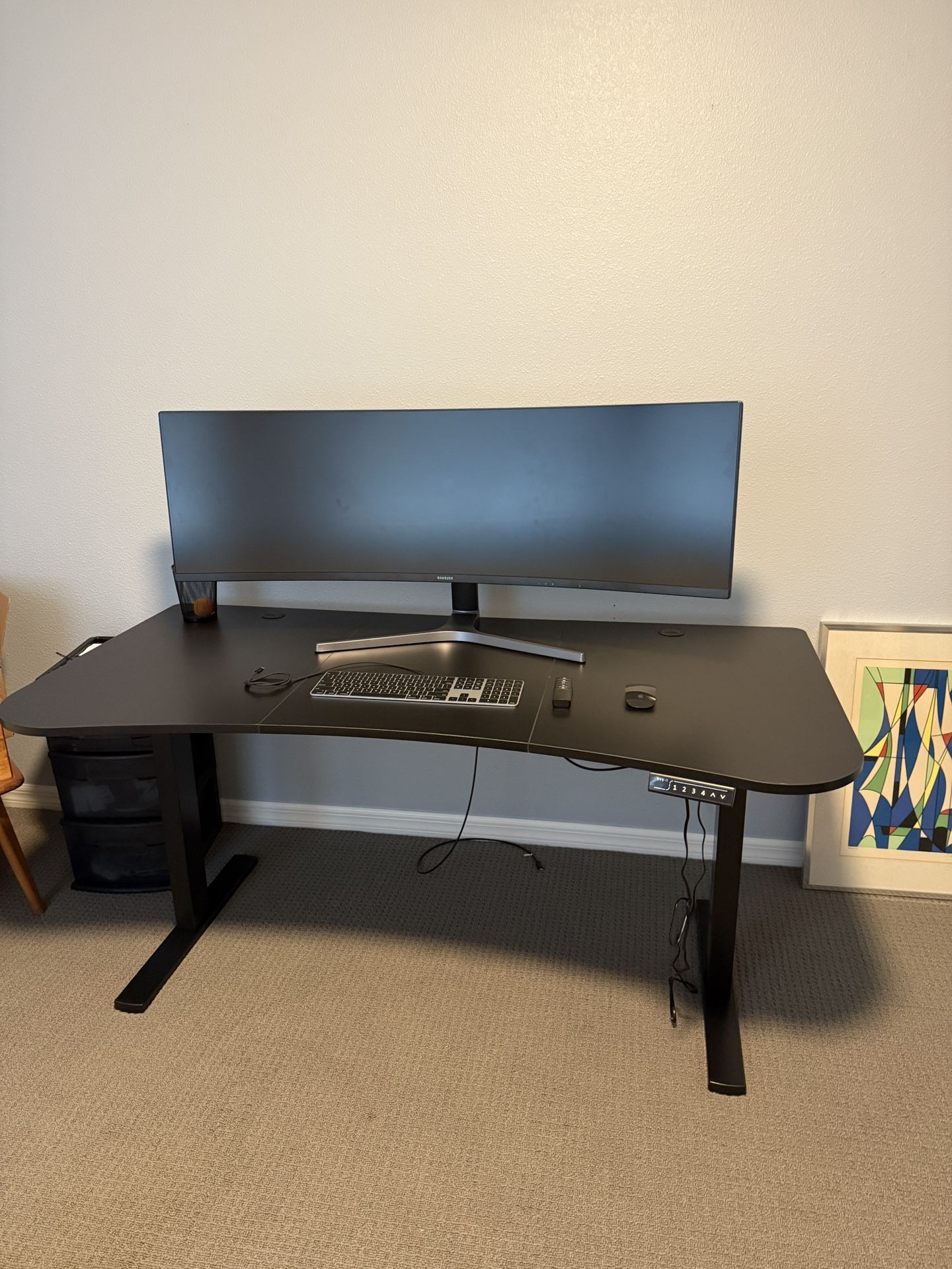 Samsung 49 Inch Gaming Monitor And Stand Up Desk 