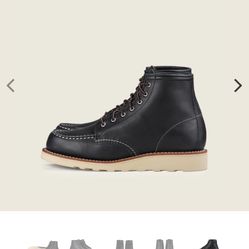 SIZE 7 RED WING WATERPROOF LEATHER SOFT TOE BOOTS BRAND NEW 