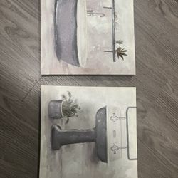 Bathroom Canvas Set