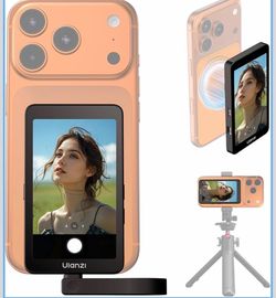 ULANZI Selfie Monitor - 4K 60FPS Magnetic Selfie Screen, Plug & Play Back Camera Selfie Monitor, No Delay, Support Charging & Wireless Mic, No WiFi Ne