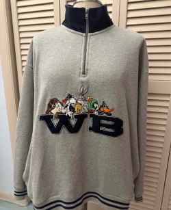 VINTAGE WARNER BROTHERS HALF ZIP