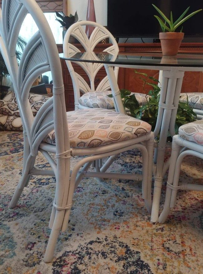Vintage Bamboo Table and Chairs