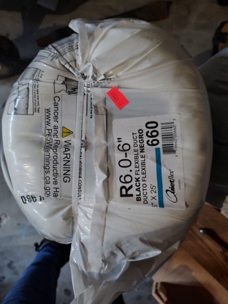 6" X 25' Quietflex Silver Flexible Duct R6.0-8" Insulated Low Noise 