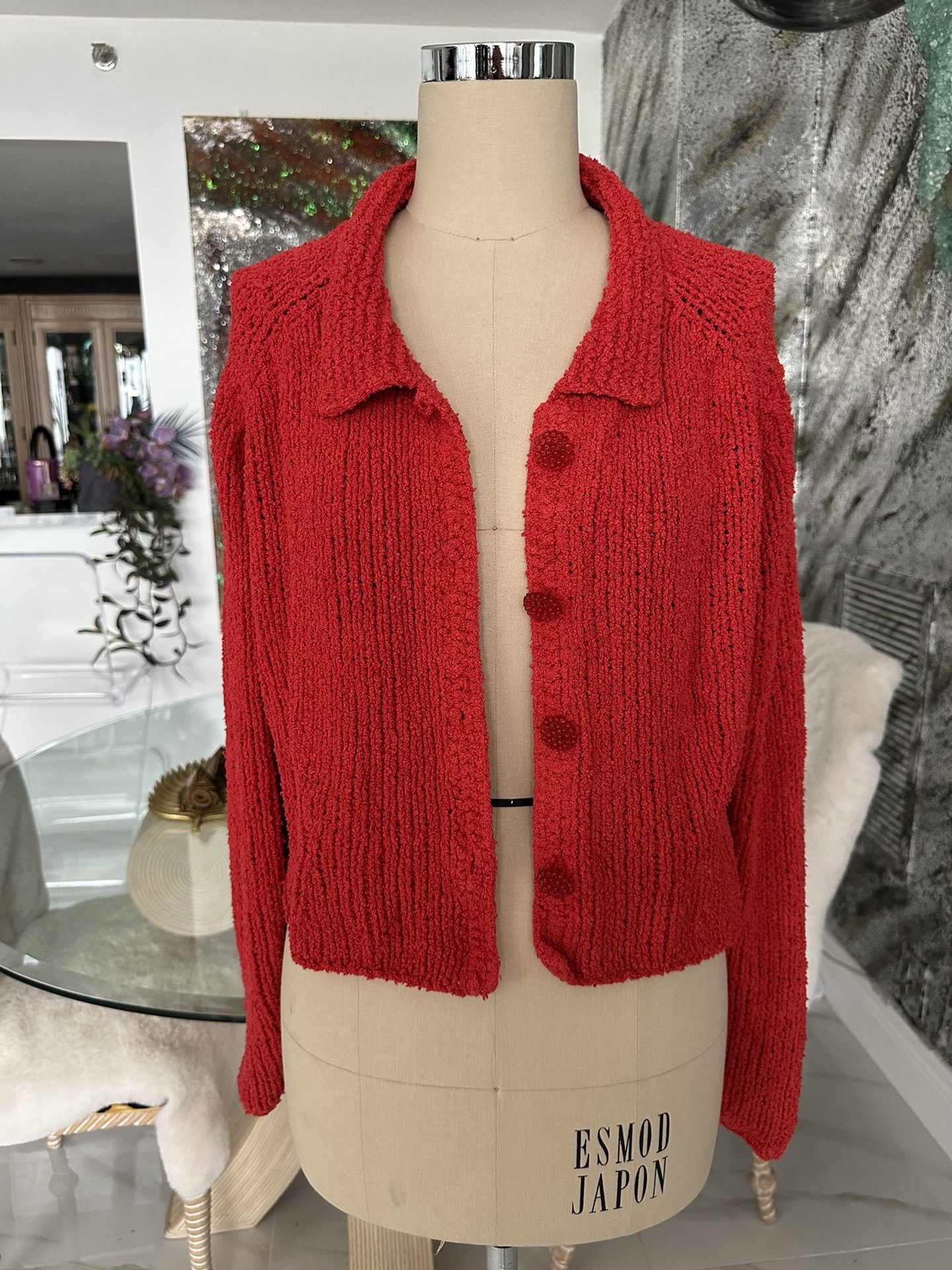 Michael Simon Silk Cardigan Size M