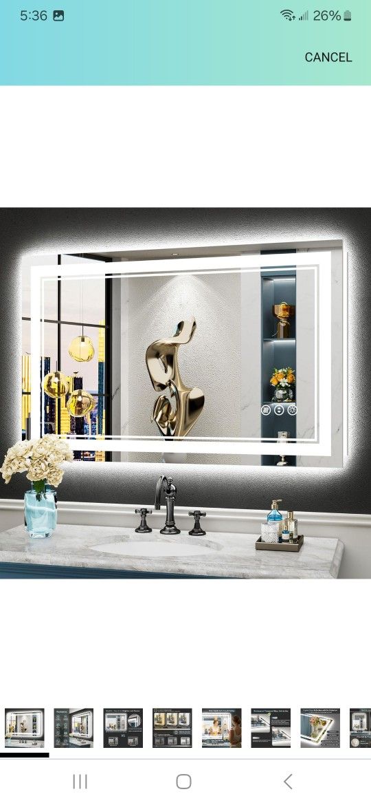 Beautiful Bathroom L.E.D Mirror New In Box Pick Up In Pomona $100