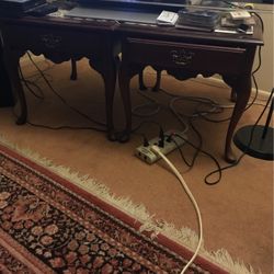 Two Antique Vintage Cocktail Table Tables 