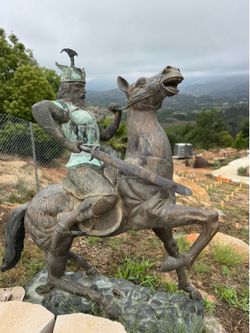 Life Size warrior bronze sculpture