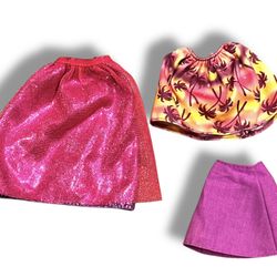 Barbie Life in the Dream House Long Skirt + Hawaiian Short Skirt + Short Purple