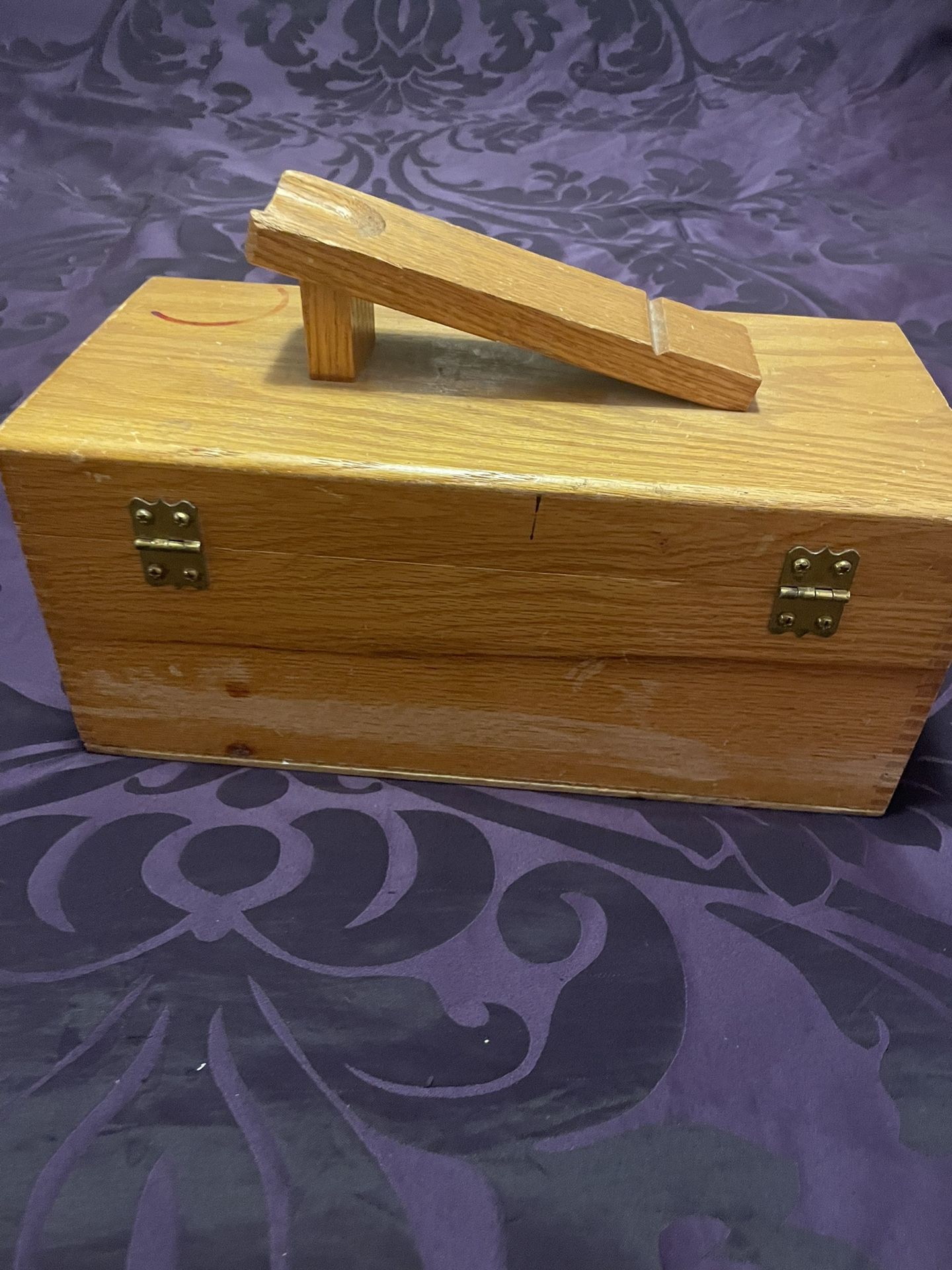 Vintage General Electric Shoe Shine Polisher 5203 Wood Dovetailed Box
