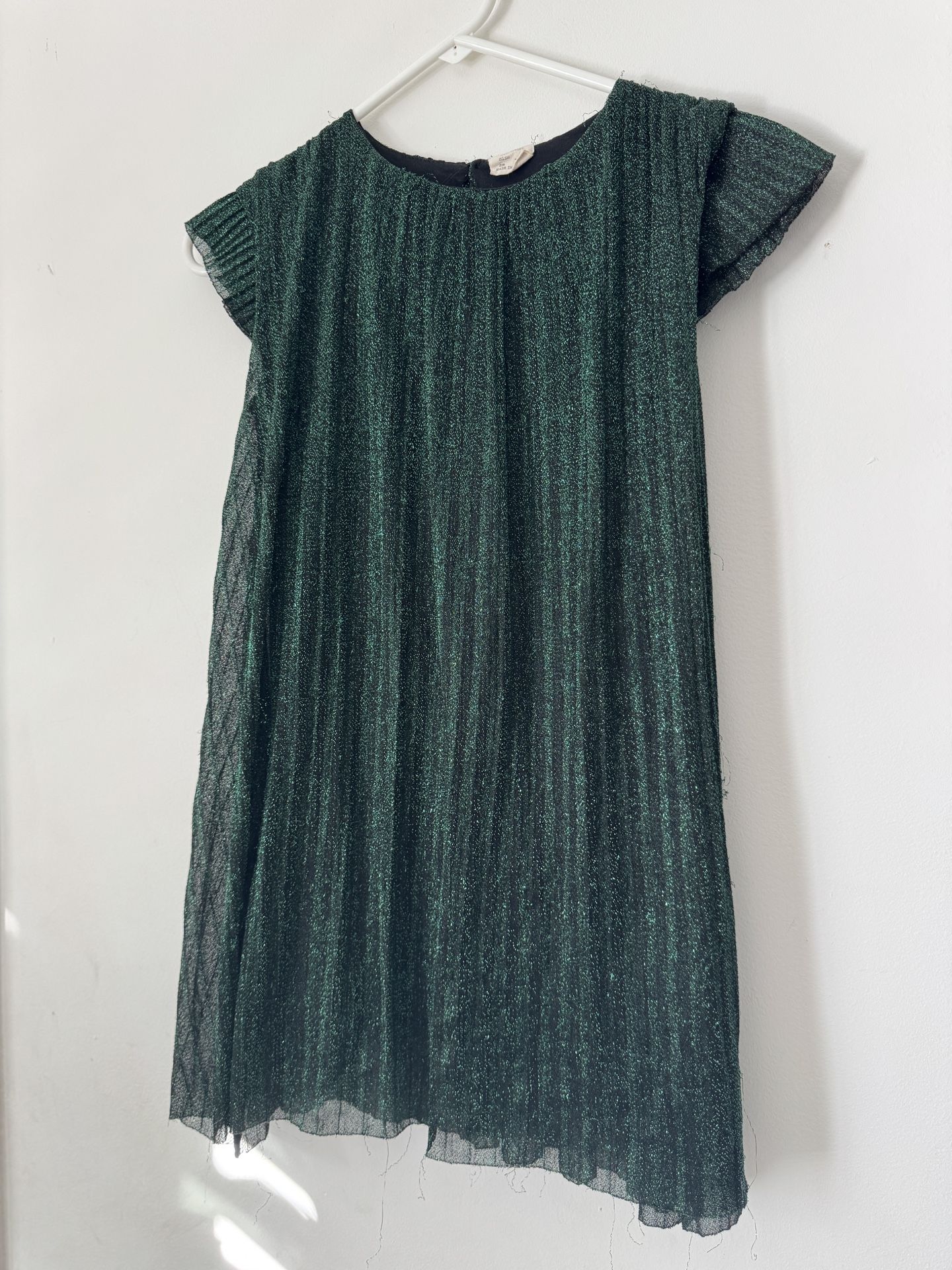 Zara Girls Feel Green Sparkle Holiday Dress