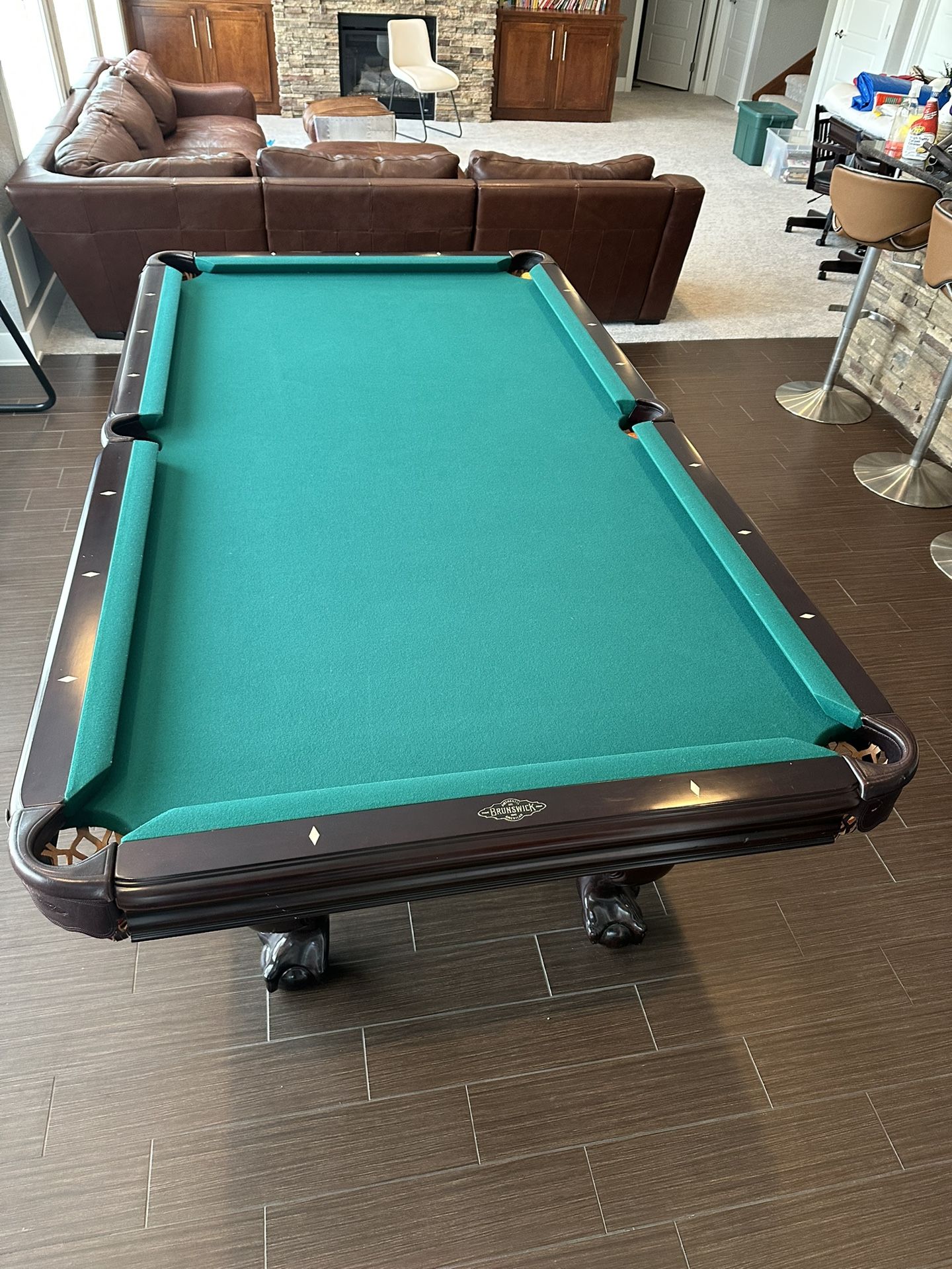 Beautiful Brunswick Pool Table and Poker table