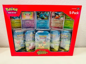 Pokemon TCG Costco Ascended Heroes Mini Tins 5-Pack Brand New sealed