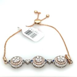 10KT Rose Gold Diamond 7” Bracelet 5.70g 1.2CTW 153713/2