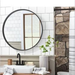 ☀️P57#11 30"  Round Framed Mirror - Hearth & Hand™ with Magnolia

