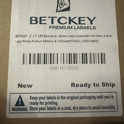 BETCKEY - 2" x 1" (51 mm x 25 mm) UPC Barcode & Address Labels Compatible with Zebra & Rollo Label Printer