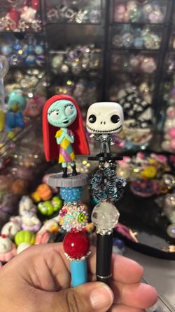 Nightmare Before Christmas Decorated Beaded Pens Set