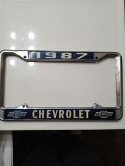 1987 Chevrolet License Plate Frames With Raised Lettering And Numbers
