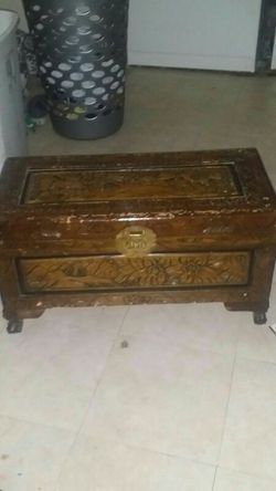 Hand carved chest