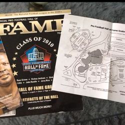 Official Canton Pro Football 2010 Hall of Fame NFL Yearbook + Brochure & Map!