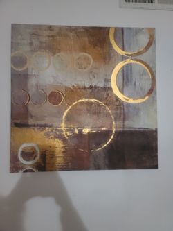 NEW PICTURE  GOLD AND BROWNISH  TAN IN COLOR  24X24