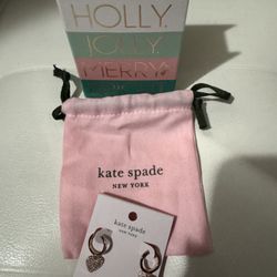 Kate Spade heart hanging earrings