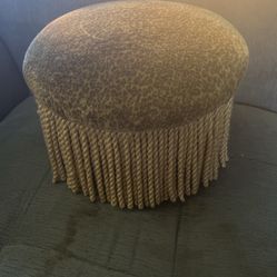 Velvety Faux Fur Footstool